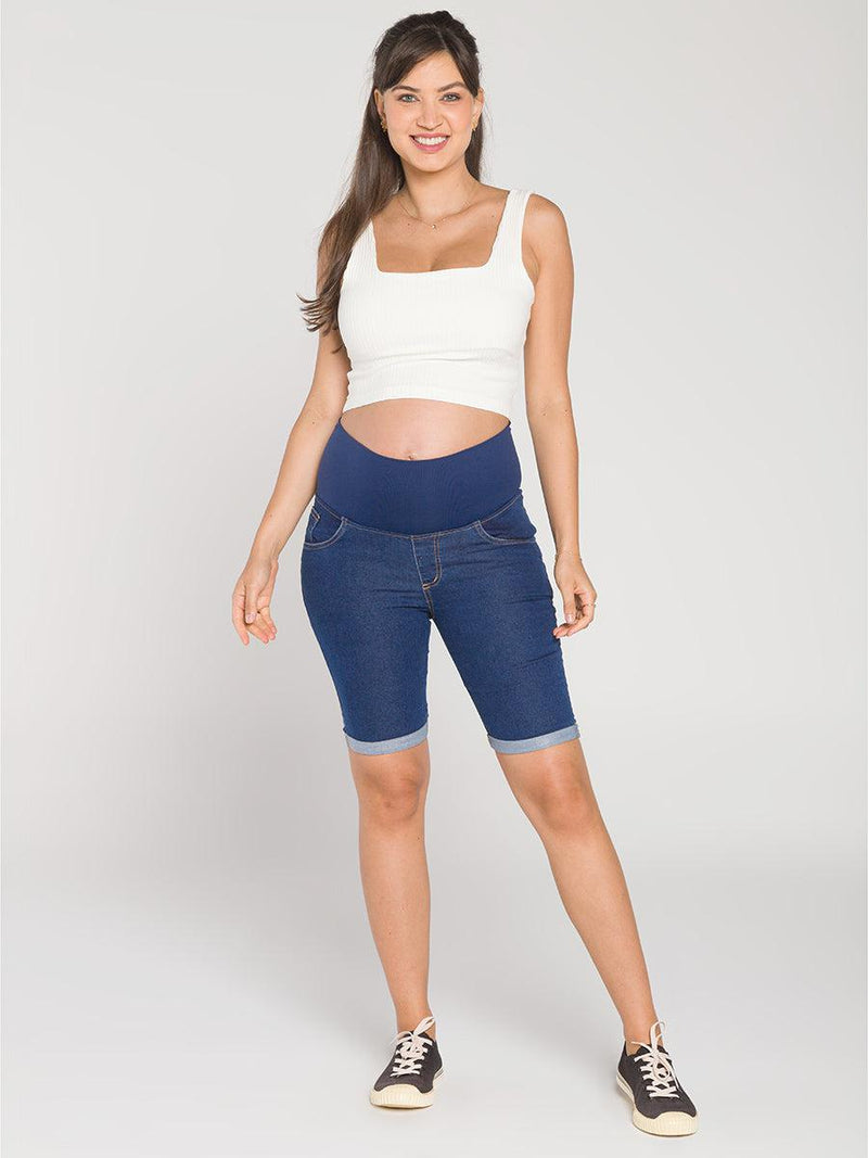 Bermuda Jeans Gestante