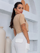 Blusa Amamentação com Sobreposição Colete Flamê