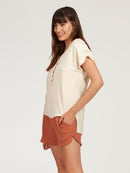Blusa Amamentação Lino Craft
