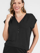 Blusa Amamentação Lino Craft