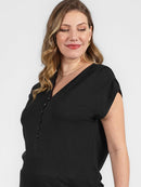 Blusa Amamentação Lino Craft