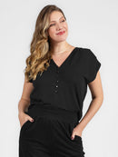 Blusa Amamentação Lino Craft