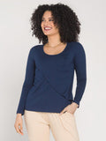 Blusa Amamentação Transpassada Manga Longa