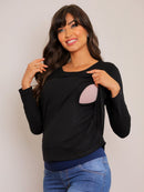 Blusa Amamentação Transpassada Manga Longa