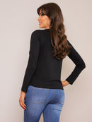 Blusa Amamentação Transpassada Manga Longa