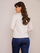 Blusa Amamentação Transpassada Manga Longa