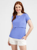 Blusa amamentação up & down manga curta