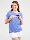 Blusa amamentação up & down manga curta