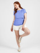 Blusa amamentação up & down manga curta