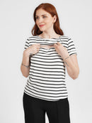 Blusa amamentação up & down manga curta
