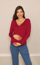 Blusa de Amamentação Marselha Manga Longa