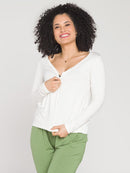 Blusa de Amamentação Marselha Manga Longa