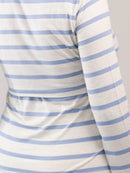 Blusa Lino Stripe Amamentação Manga Longa