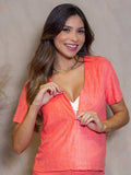 Blusa para Amamentação Atoalhada