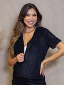 Blusa para Amamentação Atoalhada