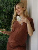 Blusa para Amamentação Atoalhada