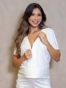 Blusa para Amamentação Atoalhada