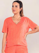 Blusa para Amamentação Atoalhada