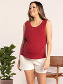 Blusa para Amamentar com Regata e Top Interno