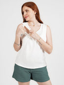 Blusa para Amamentar com Regata e Top Interno