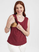 Blusa para Amamentar com Regata e Top Interno