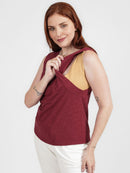 Blusa para Amamentar com Regata e Top Interno