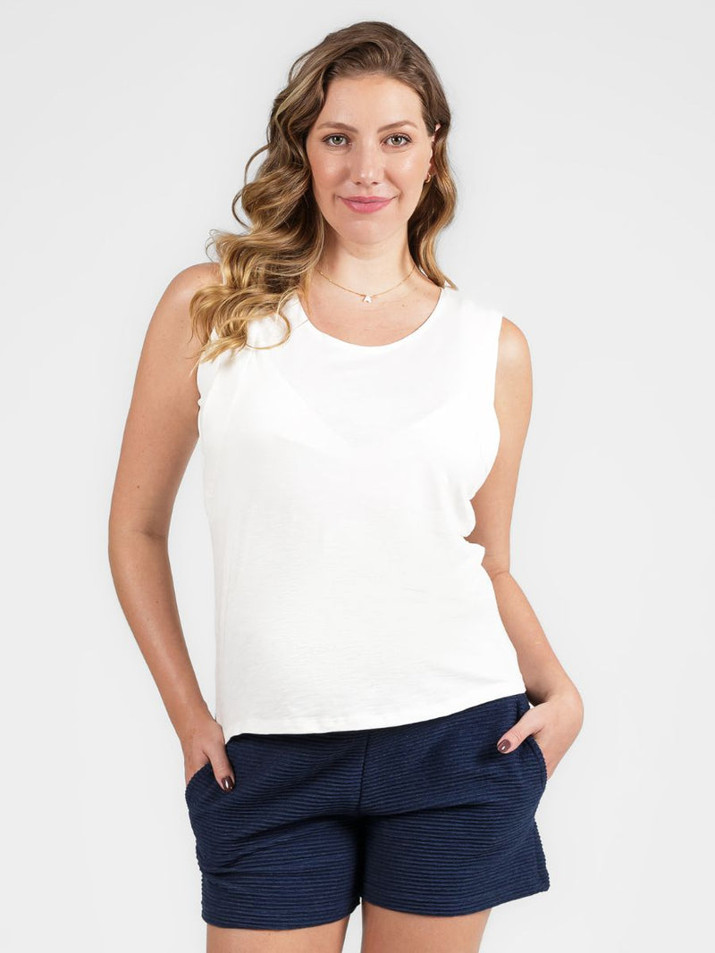 Blusa para Amamentar com Regata e Top Interno