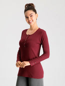 Blusa para amamentar em rib algodão