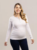 Blusa para amamentar em rib algodão