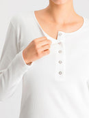 Blusa para amamentar em rib algodão