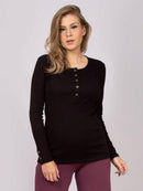 Blusa para amamentar em rib algodão