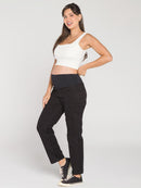 Calça Gestante Boyfriend Sarja