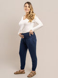 Calça Gestante com Cós em Lastex