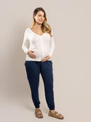 Calça Gestante com Cós em Lastex