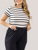 Calça Gestante Cropped com Cós em Lastex