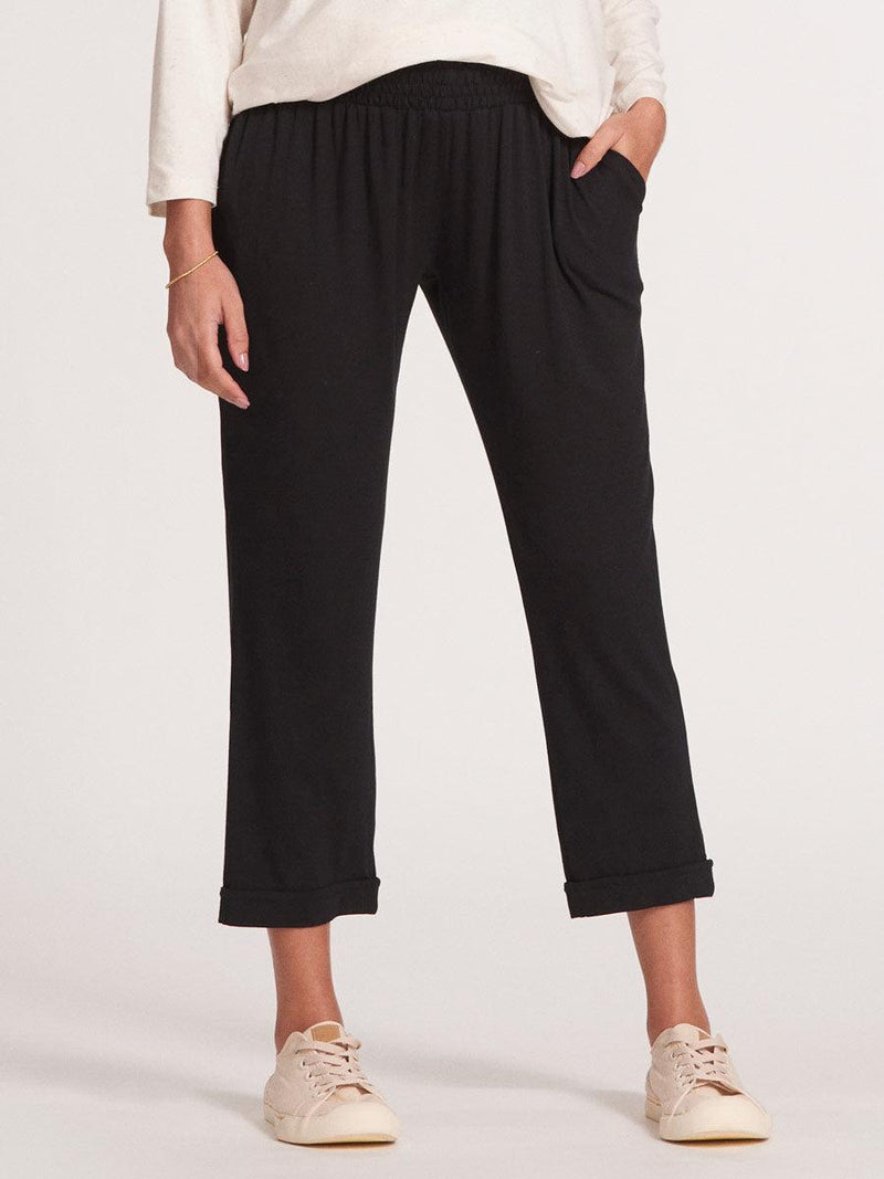 Calça Gestante Cropped com Cós em Lastex