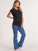 Calça Jeans Gestante Flare