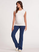 Calça Jeans Gestante Flare
