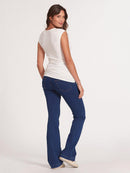 Calça Jeans Gestante Flare