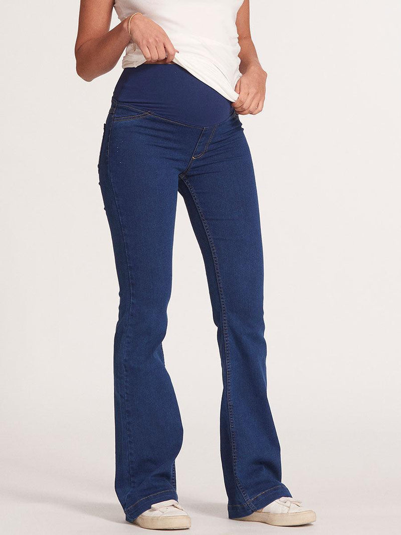 Calça Jeans Gestante Flare