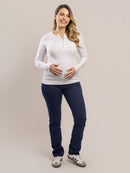 Calça Jeans Gestante Reta