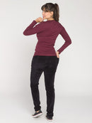 Calça Legging Gestante Veludo Cotelê