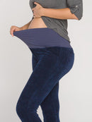 Calça Legging Gestante Veludo Cotelê