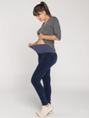 Calça Legging Gestante Veludo Cotelê