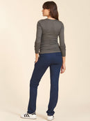 Calça Reta com Martingale e Bolsos Laterais