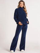 Calça Gestante Flare em Plush