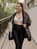 Maxi Cardigan Estampado Floral com Maxi Punho
