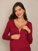 Blusa de Amamentação Marselha Manga Longa