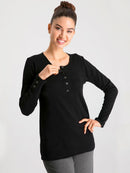 Blusa para amamentar em rib algodão