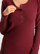 Blusa para amamentar em rib algodão